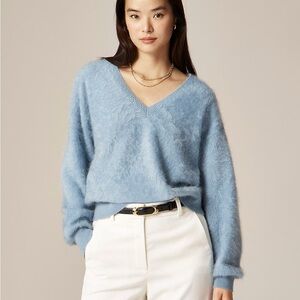 J. Crew Soft Blue V-Neck Sweater